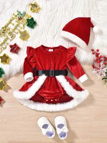 Newborn Baby Bodysuits - Red - View 3
