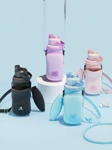 POWCAN Water Bottle Holder with Strap, Fits 32/40 oz Bottle, Adjustable Shoulder Strap with Phone Pocket, Neoprene Sleeve, Water Bottle Carrier Bag for Hiking, Travelling and Camping - 藍色 - 查看 12