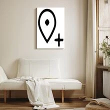 1Pc Framed Canvas Poster, Add Pin Alt Wall Art Canvas Paintings, Ideal Gift For Bedroom Living Room Corridor, Wall Art, Wall Decor, Winter Decor, Room Decoration