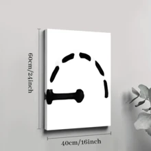 1Pc Framed Canvas Poster, Arc Center Pt Wall Art Canvas Paintings, Ideal Gift For Bedroom Living Room Corridor, Wall Art, Wall Decor, Winter Decor, Room Decoration