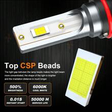 XWQHJW 2pcs Car Headlight H4 H7 LED Bulb H11 9005 HB3 9006 HB4  9007 Led Lights 20000LM 12V