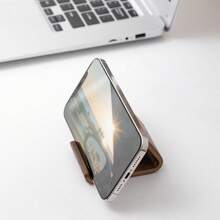 1pc Wooden Desktop Mobile Phone Stand, Desk Organizer Holder Back To School Room Decor Home Decor Decor Ornaments Home Miniature Things - Multicolor - View 2