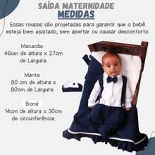 Kit Saída De Maternidade Menino Suspensório Azul Marinho