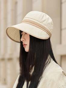 1pc Women's Fashionable Comfortable Lightweight Bucket Hat, Solid Color - Ideal Travel Companion, Suitable For Daily Sun Protection - Multicolor - View 2