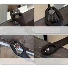 Multi-Functional Black 5mm Thickness-Handle Adjustable Self-Tightening Double-Ended Wrench Household Use - 0.98 * 5.91 Inches - View 6