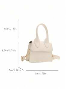 1pc Customizable Text, Name Fashion Girl Solid Color Pu Flip Closure Mini Bag Fashion Retro Handbag Versatile Shoulder Crossbody Small Square Bag Suitable For Daily Use, Multi-Functional, Ornamental, Letter, Stylish, Modern, Colorful, Cute, Adorable, Casual, Soft, Custom, Personalized, Unique, Customized, Baby Gifts, Ideal Gifts For Him, Ideal Gifts For Her, Son, Daughter