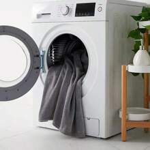 1 Solid Color Soft Comfortable Blanket For All Seasons. - 深灰色 - 查看 8