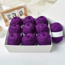24/12/6/1 件 50g 套装彩色纱球，手工 DIY 针织，粘贴绘画，涤纶纱，手工编织钩包，帽子，围巾线，8/4 股储物篮，手工编织中粗纱适用于各种针织产品，适用于彩色艺术和 DIY 工艺品 - 彩色 - 查看 28