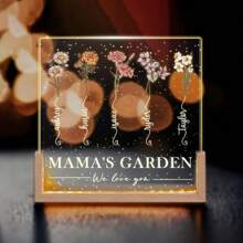 Personalized Grandmas Garden Birth Month Flower LED Night Light, Moms Garden Flower Light Up Sign, Mother's Day Gift For Grandma Mom Mama - Multicolor - View 7