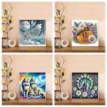 Kits de pintura de diamantes 5D con animales y flores, cristales especiales redondos, artesanía en mosaico para decoración del hogar, ideal para uso personal y de regalo