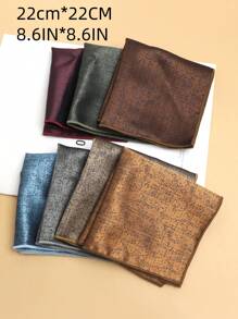 1pc Men's Solid Color Pocket Square Handkerchief, Suitable For Suits And Business Attire