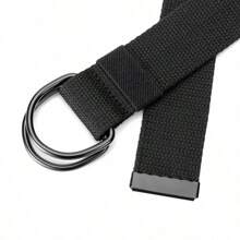 Tactical Canvas Men Belt High Quality Unisex Double D-Ring Buckle Waistband Casual Canvas Female Belt Fabric For Jeans Suitable For Teen Summer Casual Outdoor Athletic Or Vacation Travel Or Graduation Gifts Or Birthday Dress Accessories Or Daily Wear