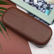 Customized Text, Name Glasses Case, Girly Wood Grain Anti-Pressure And Anti-Fall Leather Portable Literary Retro Student Men And Women Simple Glasses Case, Fashion Glasses Fashion Glasses Case - Multicolor - View 10