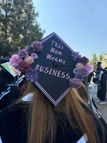 5 件毕业帽装饰，毕业装饰，闪光 DIY 毕业帽贴纸，带粘性背衬，用于 DIY 毕业帽装饰，祝贺毕业派对用品，毕业工艺品 DIY 剪贴簿用品，毕业派对礼物