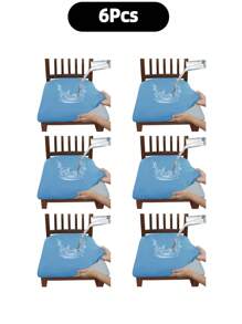 Solid Color High Elastic Chair Seat Cover, Waterproof Dustproof Wear-Resistant, Suitable For Dining Chairs, Office And Home Decor, Washable Dust-Proof Protective Cover, Suitable For Dining Room, Hotel, Home Bench Use, Universal Milk Silk Chair Seat Cover, Dining Chair Cover, Dining Table Chair Cover, Dining Chair Cover Set, 1, 4 Or 6 Pieces - Multicolor - View 29