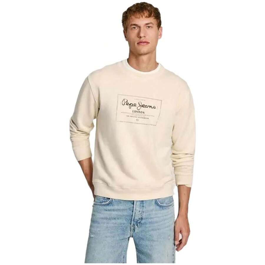 Pepe Jeans Sweater Simon voor Man in kleur Beige ✅ Levering binnen 3-5 dagen