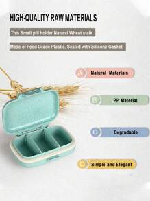 迷你便携式药丸整理盒 - 3 隔间药丸盒药片储存容器、每周药丸盒、药物分配器 - 彩色 - 查看 7