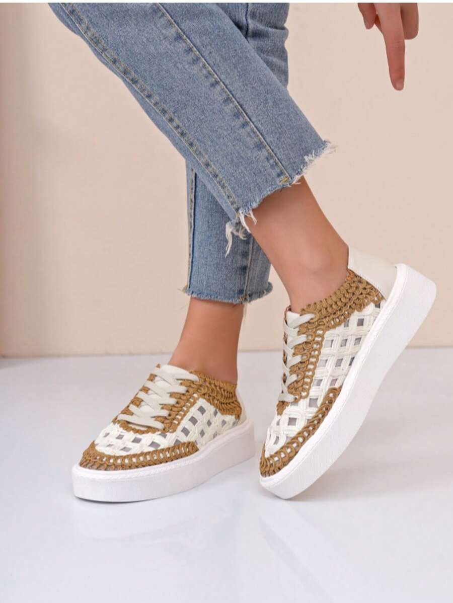 ZAPATILLAS ELEGANTES DE PRIMAVERA PARA MUJERES - Caqui - Ver 1