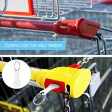 5/3 pièces Porte-clés jeton de chariot de courses en métal | Outil de pièce de chariot de supermarché résistant à la rouille | Porte-pièce portable pour scénarios de courses gratuites avec pièce de supermarché et autres