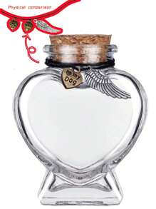 Botella conmemorativa de pelo de mascota para gatos, perros, peces, pájaros - Conmemoración de pelo de mascota, memorial temático de perro, gato, pájaro, pez, urna conmemorativa de mascota (cuerda y almacenamiento DIY en la botella por defecto), decoración del hogar, adorno interior, decoración del jardín, altamente conmemorativo, artesanía de vidrio hecha a mano