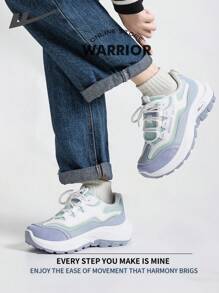 WARRIOR Warrior Comfortable Street Style Chunky Shoes For WomenSpring And SummerLightweight Comfortable Breathable Running Shoes Modest Style Casual Yet Sleek Sneakers Applicable Throughout The Year Wear-Resisting All-Day Wear Training Sneakers Little White Shoes
