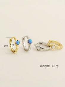 1 对（2 件）奢华 S925 纯银澳大利亚珍珠经典环形耳环，百搭高端女士耳环，日常/通勤装配饰，生日礼物