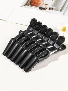 6 件装新款时尚彩色手指形发夹，鳄鱼发夹美发专业沙龙发夹鳄鱼发夹理发师配件或日常使用