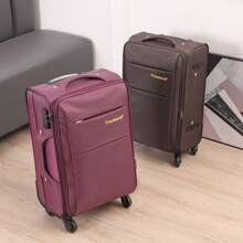 3-Piece Lightweight Luggage Set: 20" + 24" + 28" Hardside Spinner Suitcases, Quiet Combination Lock, Multidirectional Wheels - Coffee - View 3