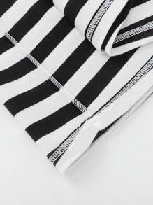 Balabala Vestido polo de bloques de color para niñas, conjunto de verano de moda - tonos blancos y negros - Ver 7