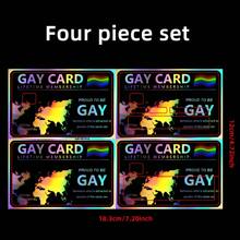 4pcs Ombre Color Card Stickers - Fashionable Holographic Card Decal Stickers, PVC Self-Adhesive Holographic Colored Card Sleeves, Suitable For Credit Cards, Key Cards, Ultra-Thin, Waterproof, Scratch-Resistant, Anti-Slip, Debit Cards, Decorative Card Stickers