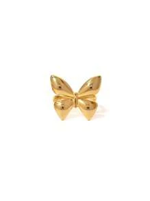 1 Peça Anel em Formato de Borboleta de Aço Inoxidável Ajustável, Elegante e de Luxo, Desenho Minimalista de Animal, Anel para Dedo Feminino, Adequado para Uso Diário e Presentes de Feriado