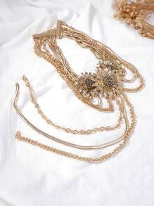 1pc Luxury Vintage Embroidered Floral Long Tassel Pendant Necklace, Versatile & High-End Design For Women - Vintage Flower Tassel Necklace - View 9