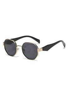 Óculos personalizados de alta qualidade, novos, 2025, armação quadrada moderna, óculos de metal poligonal, adequados para roupas da moda, presentes de Natal, presentes de aniversário para férias de verão na praia, atividades ao ar livre, viagens