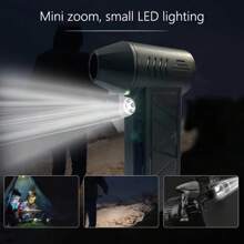 Portable Turbo Jet Blower Fan, 130,000 RPM High-Speed Turbo Fan, Compact, Lightweight, And Rechargeable Design, With USB For Car Drying, Cleaning, Camping, Outdoor Barbecue Ignition, Etc. - 黑色 - 查看 6