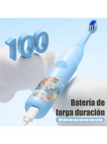 Cepillo Electrico Niño Dental Recargable+8cabezales Gratis - Azul - Ver 10