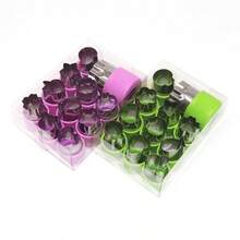 Cortadores de Verduras, Juegos de Formas, Cortadores de Tamaño Mini, Cortadores de Frutas, Cortadores de Alimentos, Sellos de Pastelería, Moldes para Galletas - Morado - Ver 6