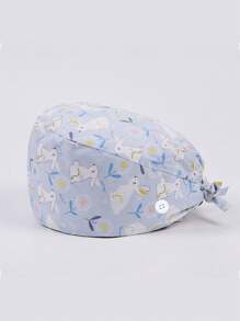 Bouffant Scrub Caps Working Surgical Cap Nurse Hats Com Botões E Faixa De Suor Ajustável Tie Back Hat Mulheres Homens Presente De Dia Dos Namorados