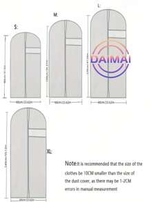 DAIMAI 品牌/开斋节母亲节 1 套防尘罩袋，适用于衬衫、西装、连衣裙、外套、便携式防尘服装袋、卧室、衣柜、壁橱、家庭、宿舍收纳袋，用于存放重要衣服、季节性服装、国王生日礼物