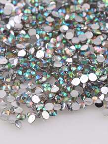 1000pcs Flat Back Resin Rhinestones, Resin Crystals, Round Flat Bottom Resin Gems, For Accessories, Shoes, Clothes, Cosmetics, Bags, Handmade DIY Art Decorations