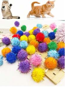 Juguete de rebote con resorte autónomo de plástico de colores para gatos, 2/4/8/10/12/14/20/30/40/50/60 piezas, juguete creativo para gatos que mantiene la salud, juguete interactivo y duradero de plástico resistente para golpear, morder, cazar, juguete para gatitos, regalo del Día de San Valentín para gatos/perros