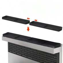 15 Inch Silicone Stove Top Shelf Magnetic For Kitchen Gadgets, Soft Flexible Strong Magnetic Heat Resistant Spice Rack Kitchen Organizer For Over Stove - Black - View 3