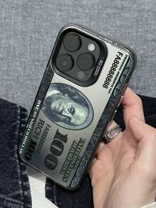 1 New 100 Dollar Bill Pattern Mobile Phone Case, Compatible With Apple 16 15 14 13 12 11Pro Max Mobile Phone Protective Case, Apple XS XR X 8 7 Plus/Galaxy A06/A16/A26/A36/A56/S25Ultra, Creative Boy Black Mobile Phone Case Birthday Christmas Gift Halloween Gift Boyfriend Gift To Father Family Friends Waterproof Shockproof Anti-Fall Scratch Resistant - Multicolor - View 5