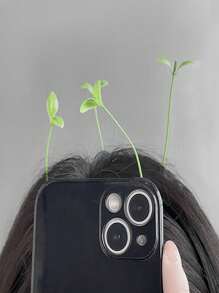 Pinzas para el cabello con diseño de brotes de frijol/hierba, accesorios divertidos para fiestas (Tenga en cuenta: es normal que haya residuos de pegamento, proceda con precaución si le preocupa) - Multicolor - Ver 2