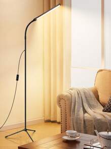Lampada da terra a LED - temperatura colore regolabile e luminosità dimmerabile, lampade da terra moderne, luce da terra regolabile in altezza con collo di cigno USB per lettura, ufficio, soggiorno, camera da letto, estensioni ciglia, centro estetico, salone e trucco
