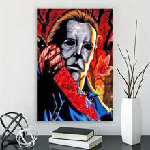 Framed Halloween Skeleton Couple, Room Decoration, Perfect Home Decoration, Gift, Creative Home Decoration, High Quality Decorative Posters, Dormitory, Gym, Bar, Cafe, Arcade, Room Living Room Wall Decoration Painting, Perfect Gift.