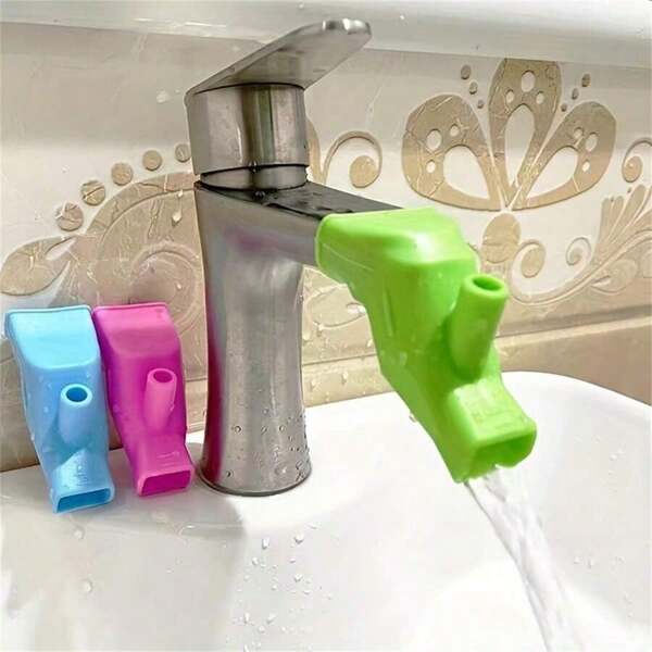Torneira de silicone com aspersor e tubo de extensão para economia de água e proteção contra respingos na volta às aulas