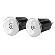 1 Pair Aluminum Alloy Bike Bicycle Handlebar Grip End Cap Plug Stopper Accessory(Titanium) - As Shown - View 4