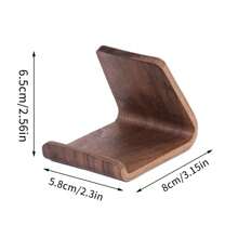 1pc Wooden Desktop Mobile Phone Stand, Desk Organizer Holder Back To School Room Decor Home Decor Decor Ornaments Home Miniature Things - Multicolor - View 11