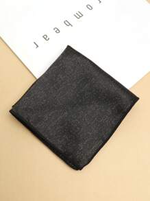 1pc Men's Solid Color Pocket Square Handkerchief, Suitable For Suits And Business Attire