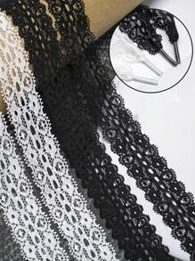 1Pair Elegant Lace Laces With Hollowed Out Floral Patterns, Soft And Lightweight, Hand Washable - DIY Sweet Fairy Style Replacement Shoelaces, Suitable For Sports Shoes And Casual Shoes